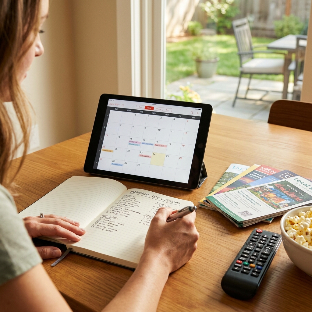 Memorial Day weekend entertainment planning: a week-ahead checklist for movies, local outings, and at-home fun (no politics, no alcohol focus)