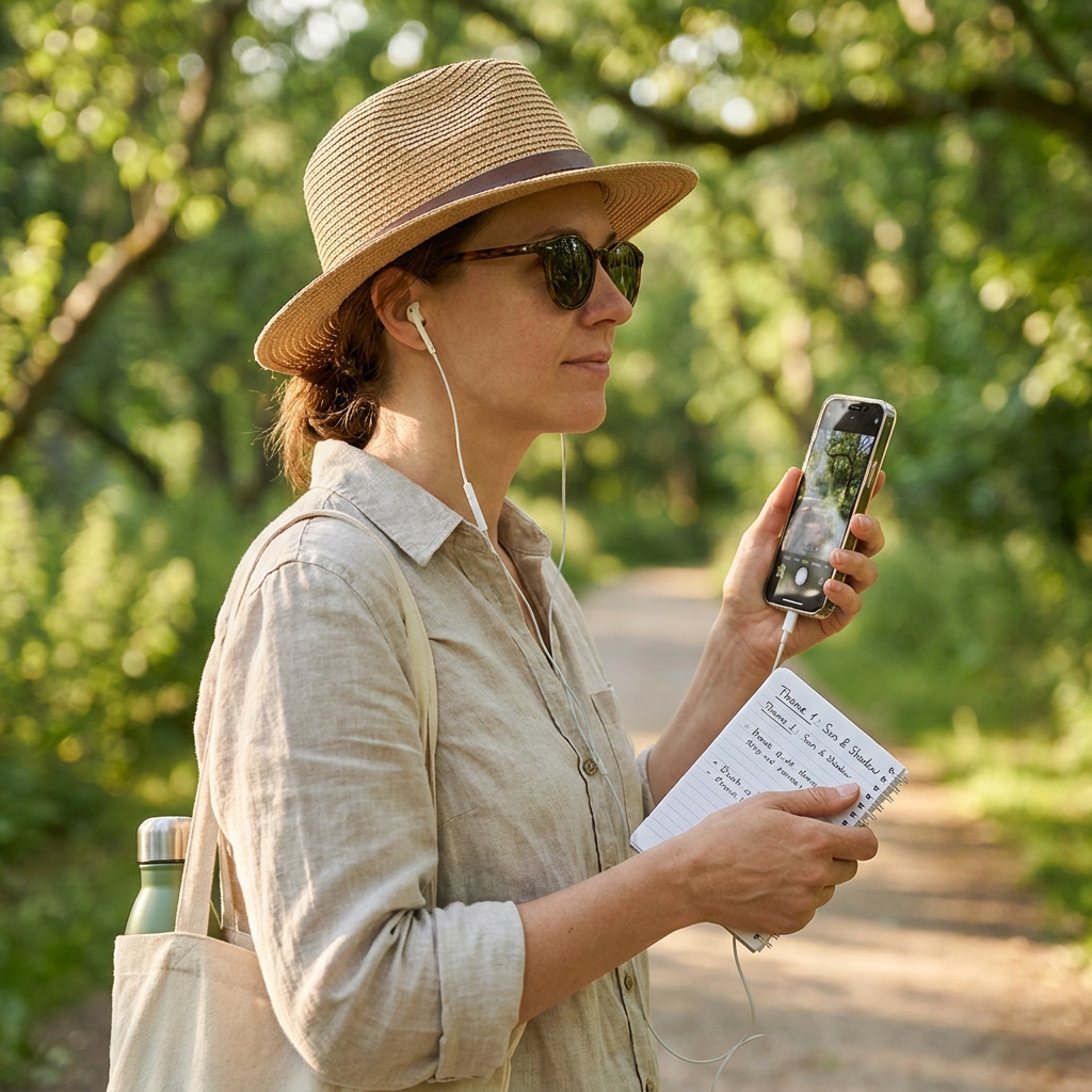 Mid-July entertainment: create a ‘Summer Playlist + Photo Walk’ series (4 themed walks)