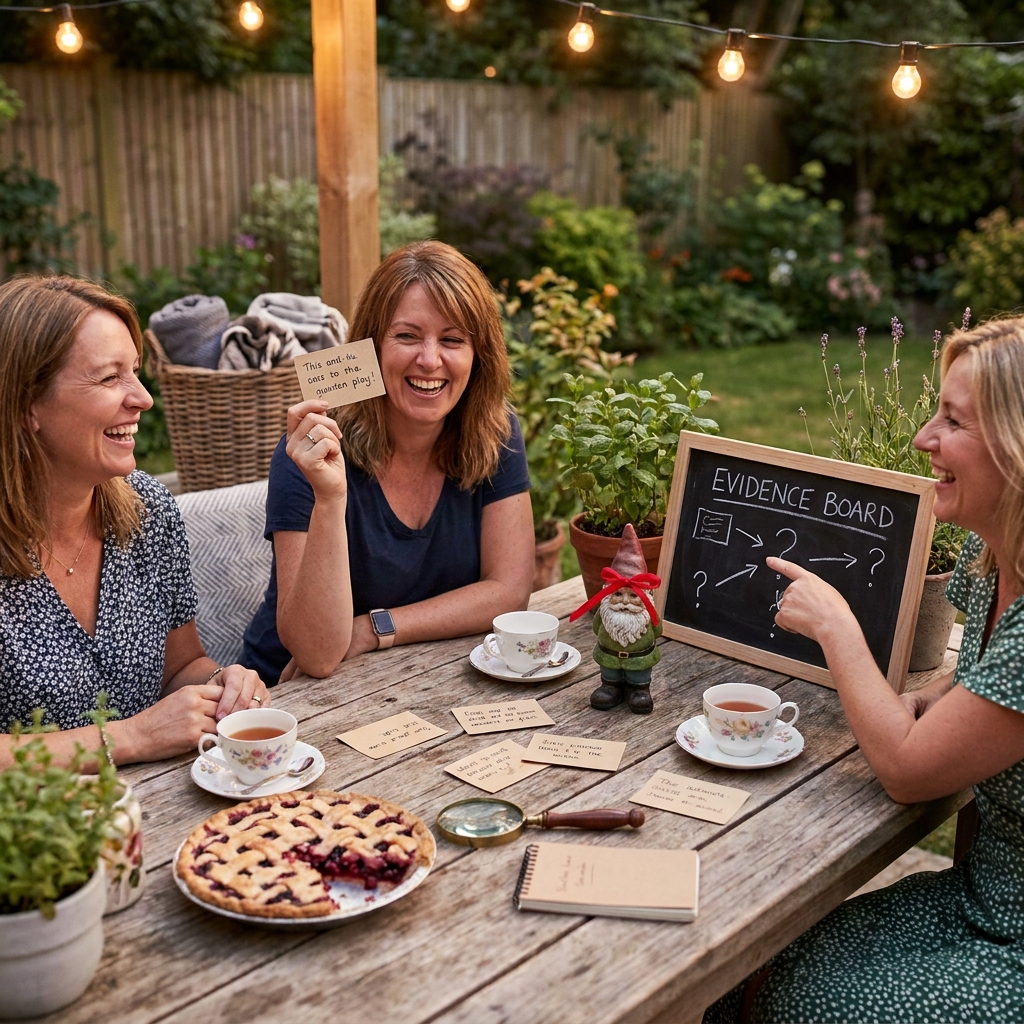 Late-July weeknight entertainment: create a ‘summer mystery night’ with clue cards (no crime details, cozy-only)